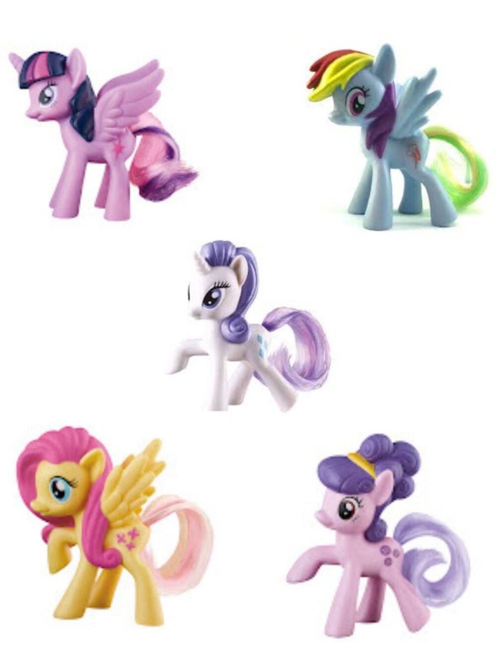 McDonalds 2016 My Little Pony G4 LOT Twilight Sparkle, Rainbow Dash, Fluttershy,